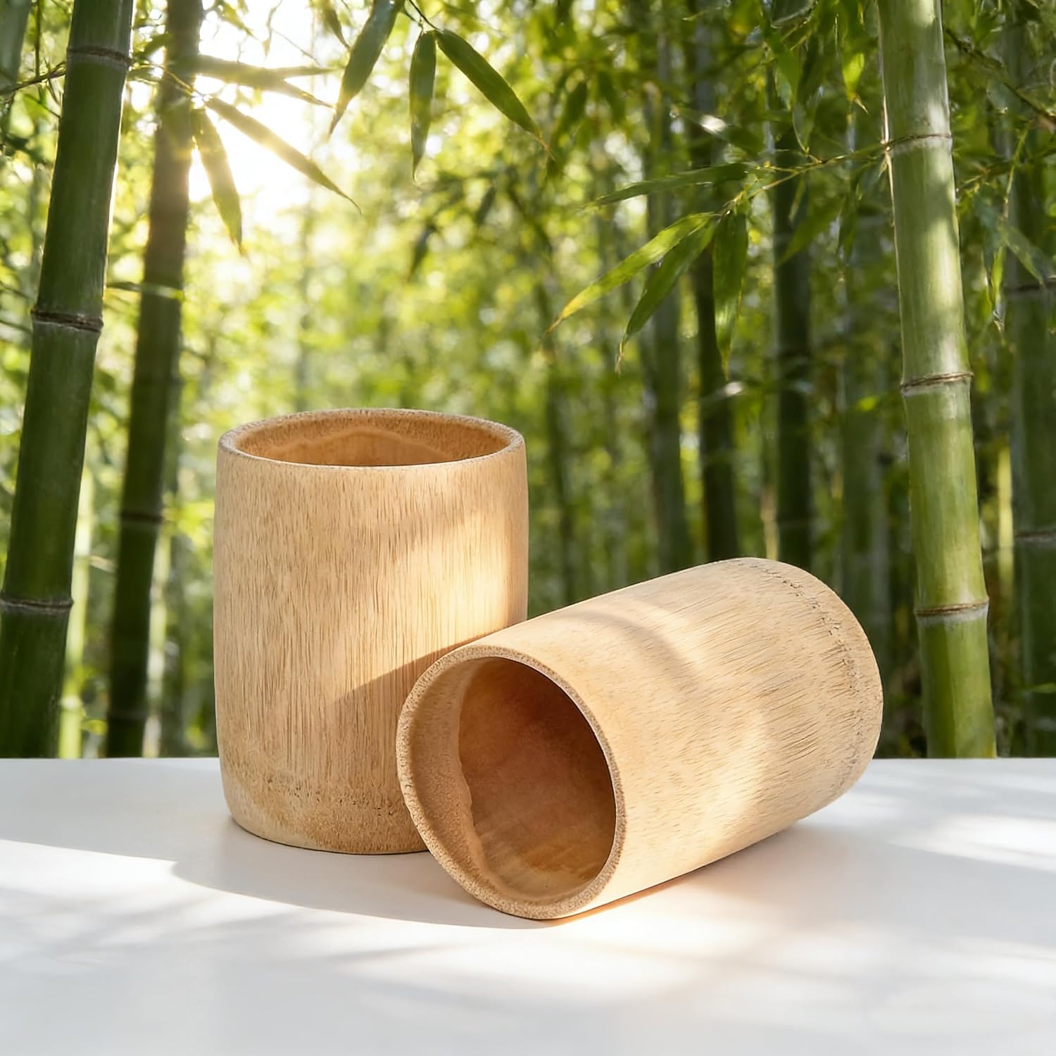 EcoNatural Reusable Bamboo Drinking Cups - Hình 2