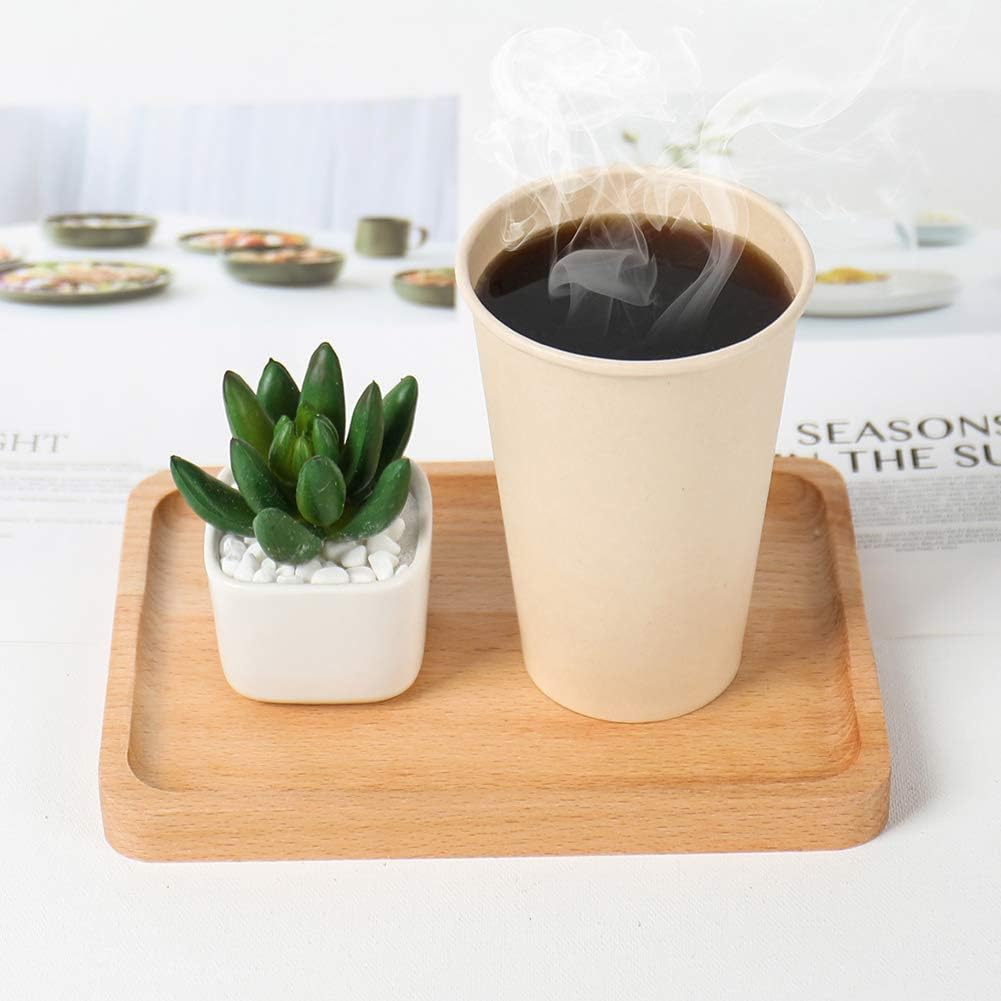 12oz Natural Beige Compostable Paper Cups - Hình 2