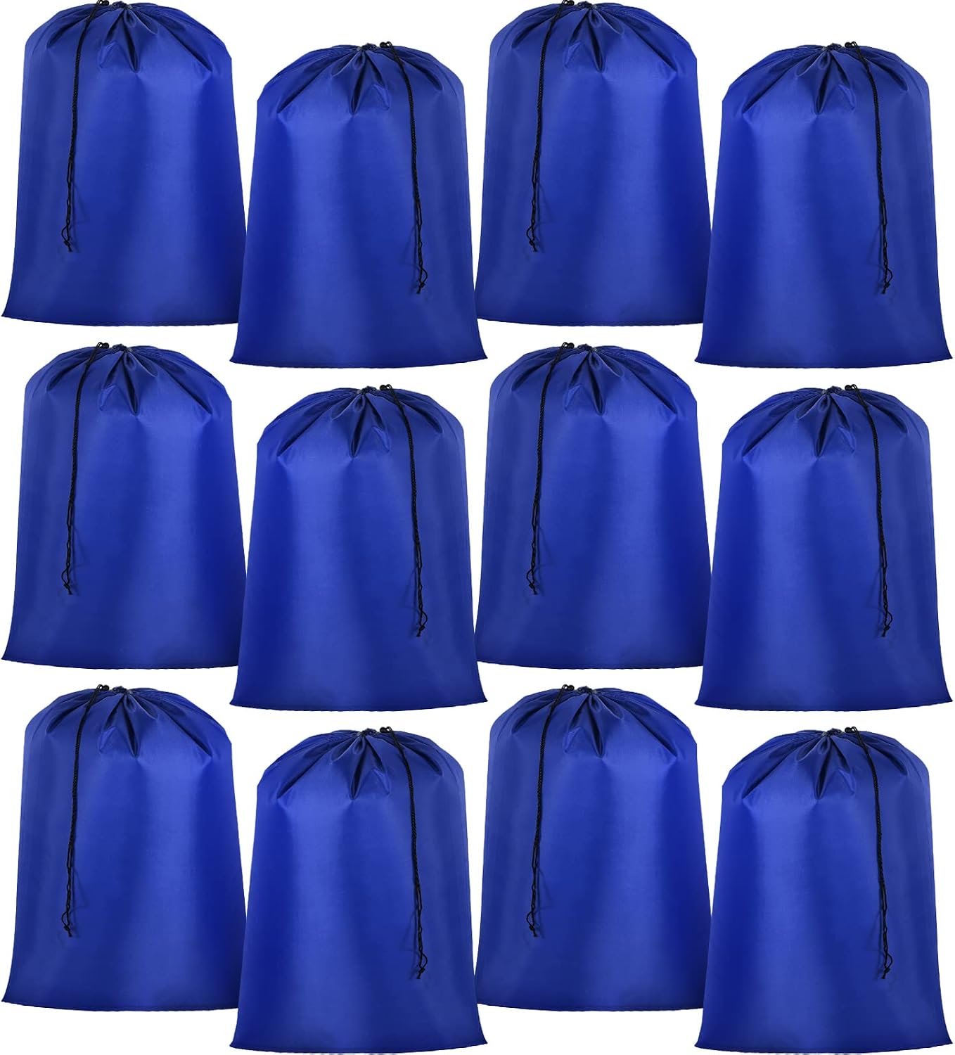 Extra Large Laundry Bags, 28 x 45 in - 12 Pack, Blue Polyester
