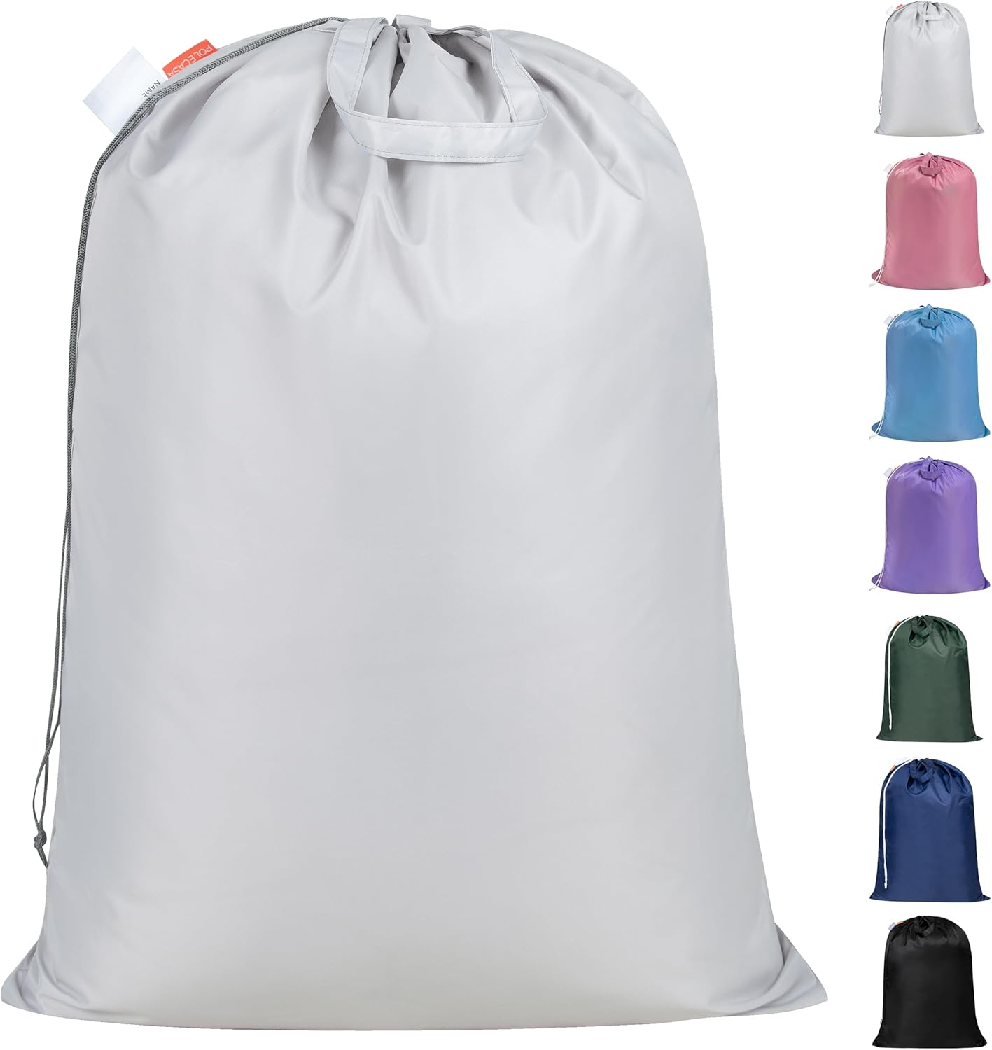 Heavy Duty Laundry Bag with Handles, 28 x 36 in - 50 lb Capacity, Silver