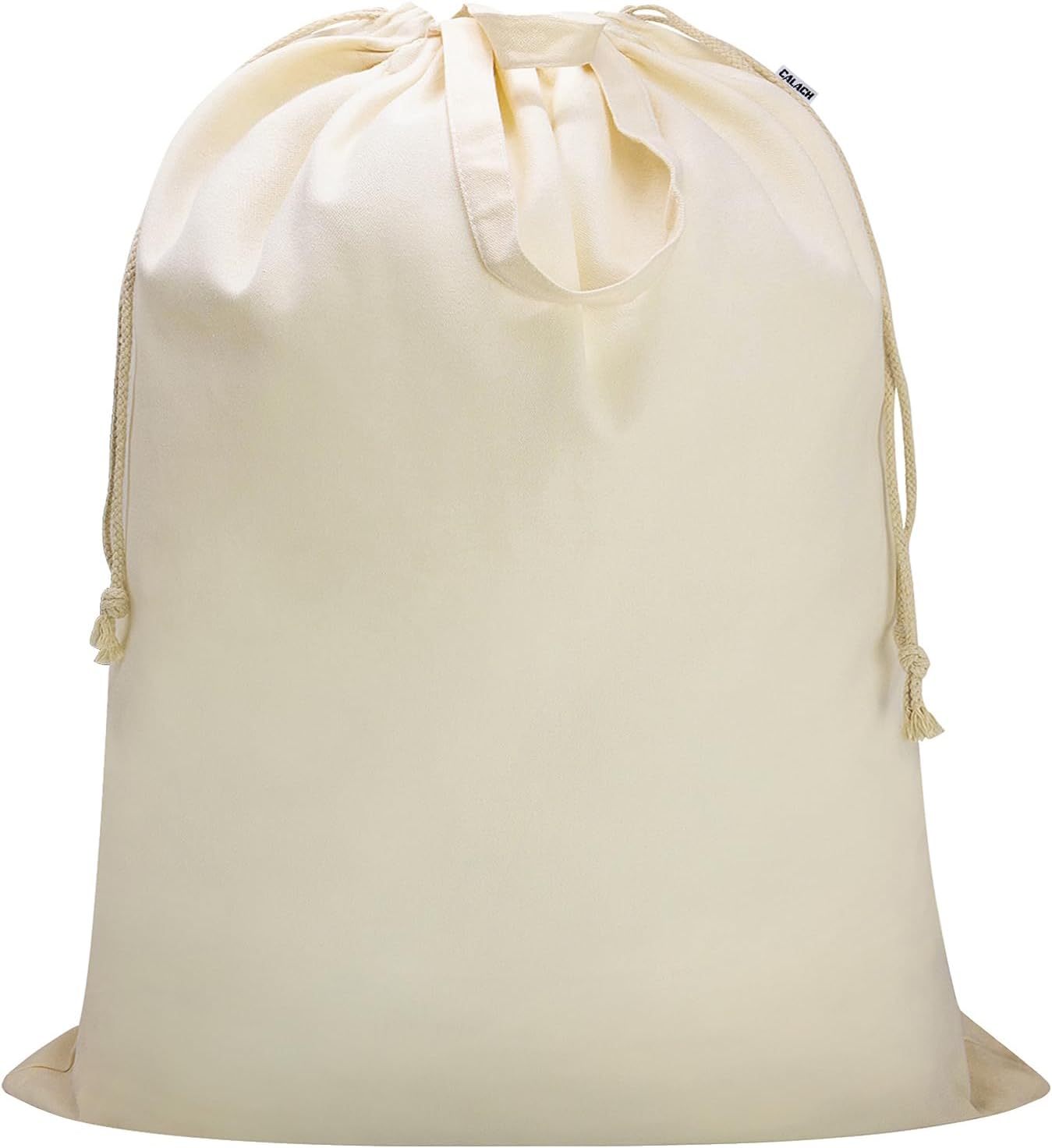 Canvas Laundry Bag, 33 x 35 in - Extra Large Heavy Duty Hamper Liner, Beige
