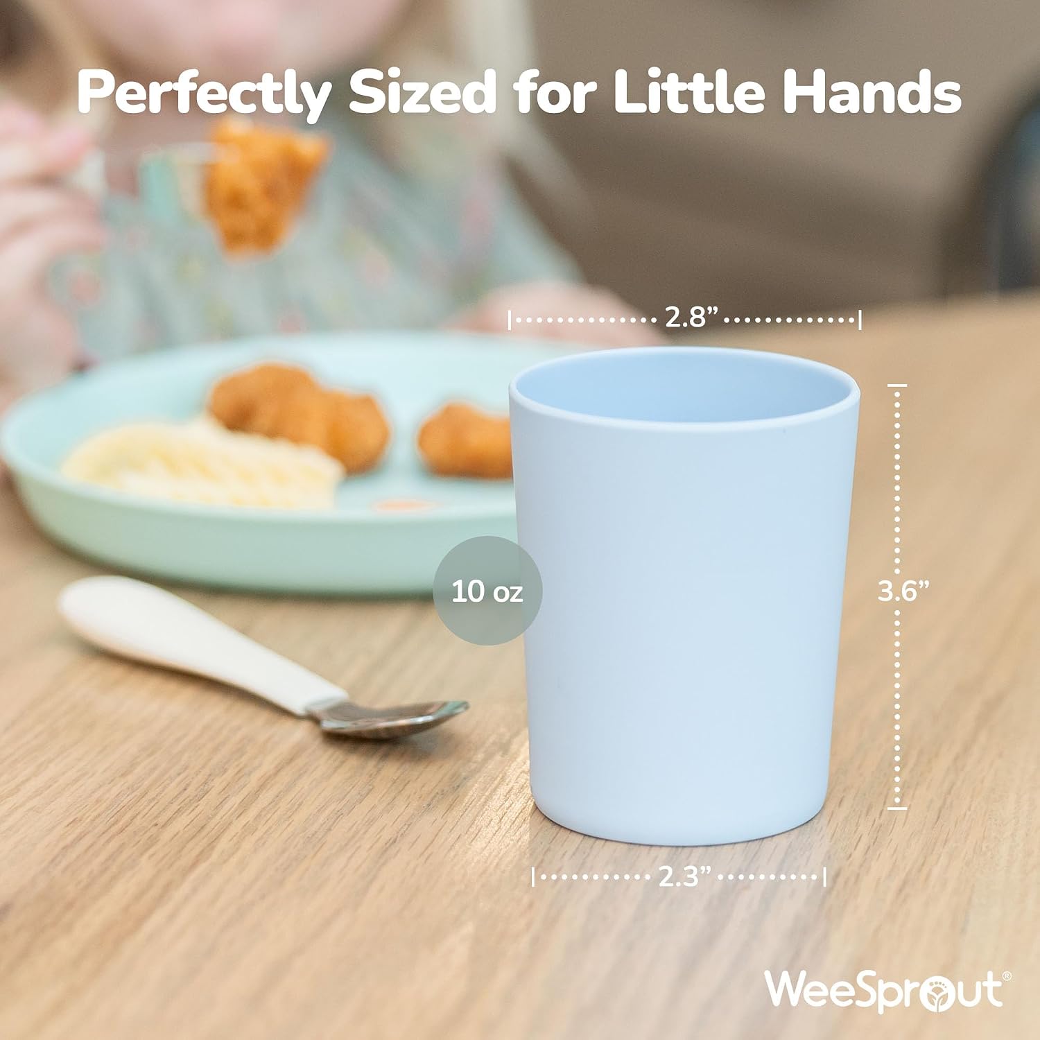 WeeSprout 10oz Kids Bamboo Cups - Hình 2